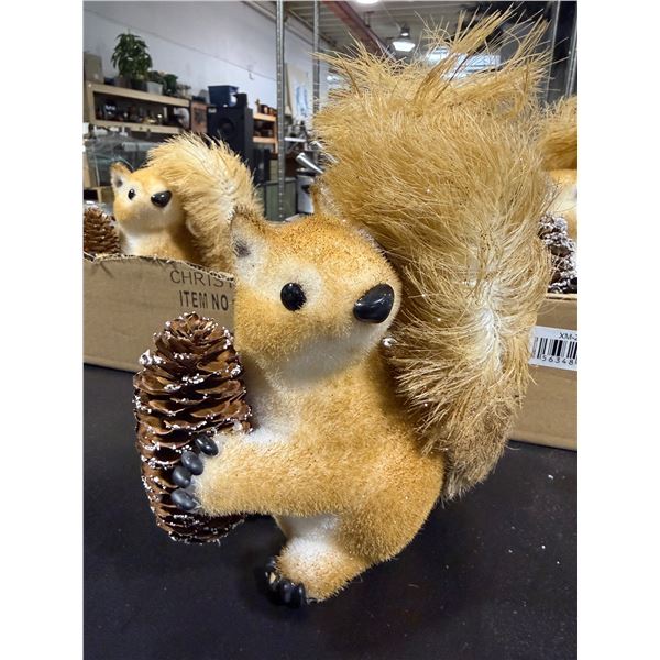 4 Pcs Squirrel Standing Faux H6" (Christmas Forever - XM-Z3056)