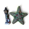 Image 1 : 24 Pcs Orn Vintage 5.7" Lamp Post and 16 Pcs Orn Green Star 6.75" (Christmas Forever - XM-MN2137/XM-