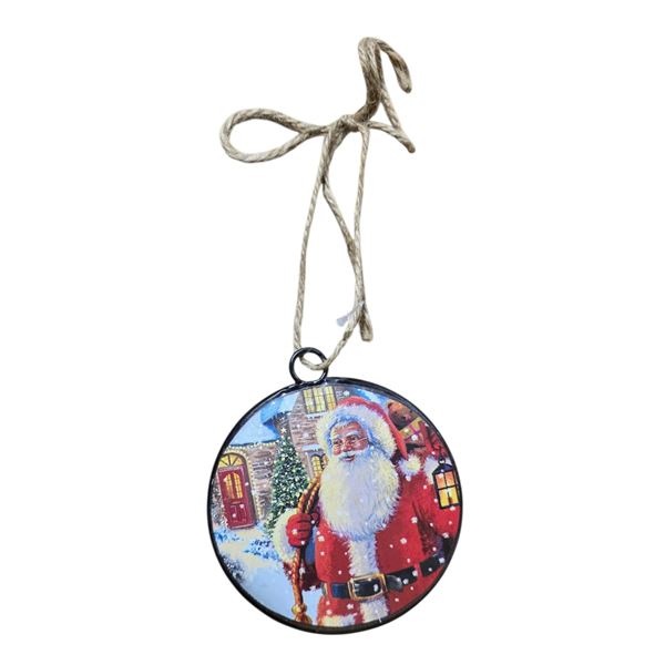 160 Pcs Orn Metal Disc 4" Red Truck (Christmas Forever - XM-MD3383)