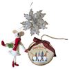 Image 1 : 72 Pcs Assorted Ornament: Mice, Wooden Disc, 4.5" Silver Snowflake  (Christmas Forever - XM-KE1407/X