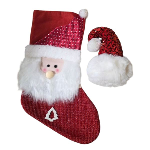 30 Pcs Santa Hat 5x8" and Stocking H19" (Christmas Forever - XM-HS5827/XM-KE1435)