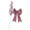 Image 1 : 23 Pcs Bow Red/White and 48 Pcs Velvet Leaves (Christmas Forever - XM-HS5597/XM-R1652)