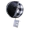Image 3 : 12 Pcs Ball Knitted 4.5" Cream, 48 Pcs Ball Fabric Black/White (Christmas Forever - XM-JC6261, XM-BA