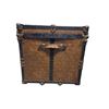 Image 3 : Vintage Steamer Trunk with Metal Hardware - Approx. H24" x W40" x 23"