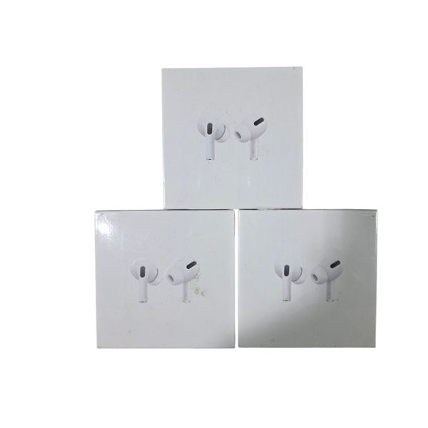 BNIB - Group of 3 - Apple AirPods Pro (Model MWP222M/A) with Wireless Charging Case