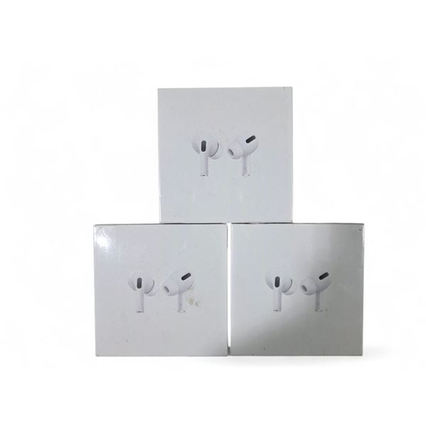 BNIB - Group of 3 - Apple AirPods Pro (Model MWP222M/A) with Wireless Charging Case