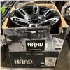 Image 2 : Set of 2 - Ruffino Hard Heavy Duty Alloy Wheels (17 x 9") - Satin Black - Milled Window