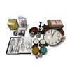 Image 1 : Assorted Misc Home Decor & Household Items - Garden Tool Set, Candles, Vintage Clock/Telephone and M