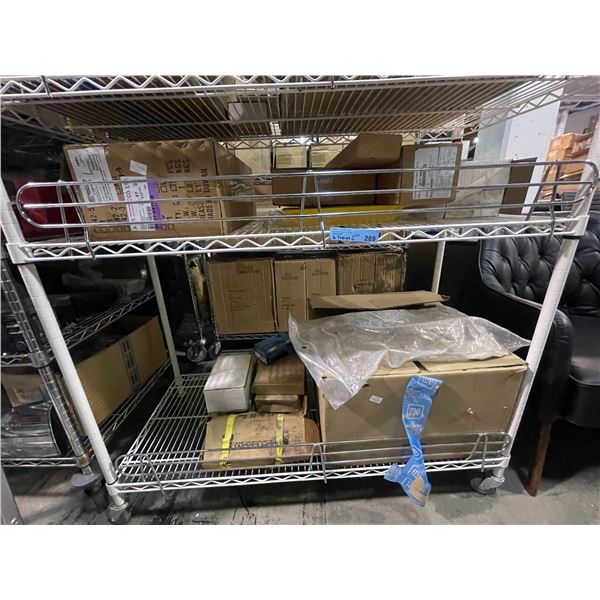 3 Shelves Auto Parts Assortment - Mirror Assembly, Bumper Brackets, Filters