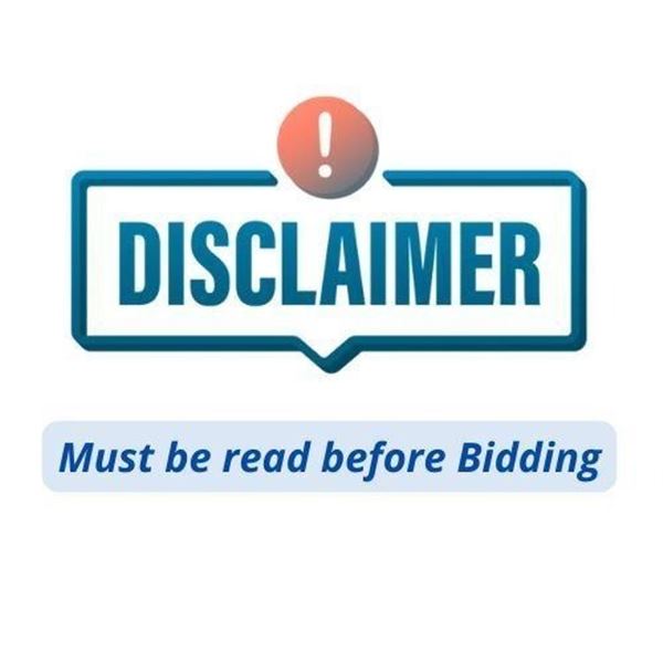 DISCLAIMER - READ BEFORE BIDDING, MANDATORY!