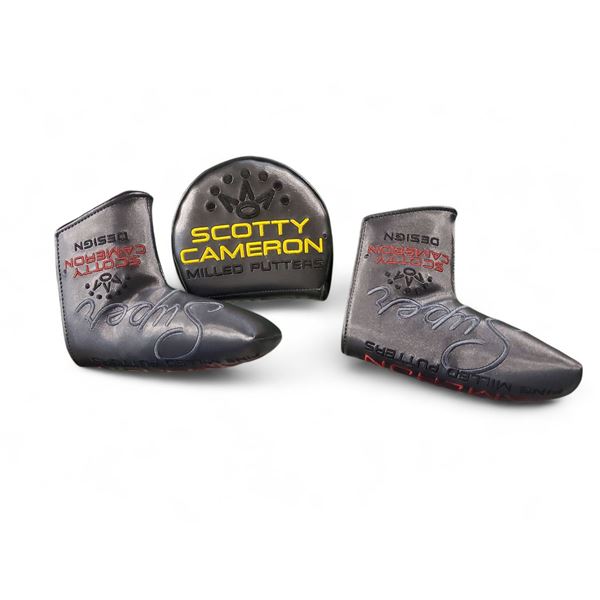 Group of 3 - 1 Scotty Cameron Milled Putters headcover and 2 Titleist Scotty Cameron Super Select pu