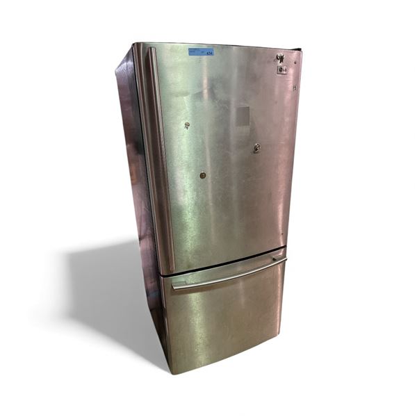 Movie Set Dec Used LG 30" Stainless Steel Bottom Freezer Refrigerator - (Lights are working)