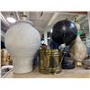 Image 2 : Group of 7 Table Top Lamps, Brass Bucket & Decorative Items