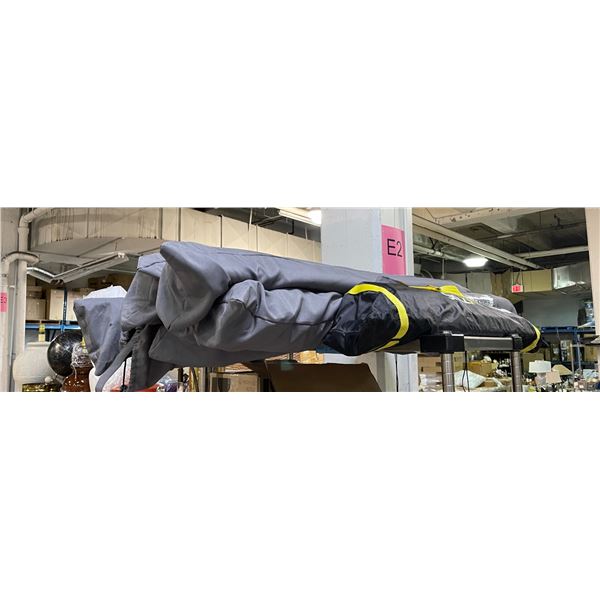 Group of 6 Canvas Dark Grey Market Umbrellas - some might be incomplete