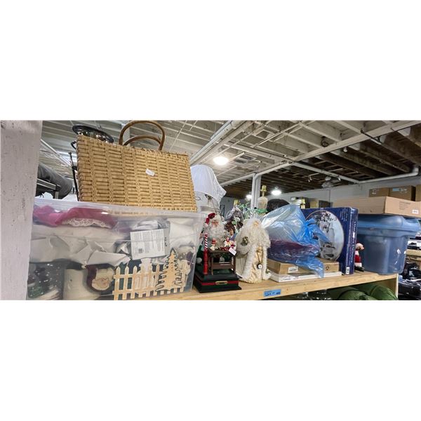 Shelf Lot of Christmas DecorationS - Christmas Tree Decors/Baskets & More