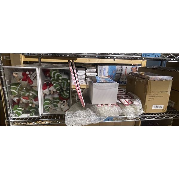 Assorted Ornaments & Decor Includes Mice, Santa, Hope & Oval Metal Wall, LED Canvas (Christmas Forev