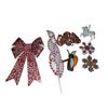 Image 1 : Assorted Ornaments & Decor: Lovebird Metal Disc, Snowflake, Unicorn,and More (Christmas Forever - Va