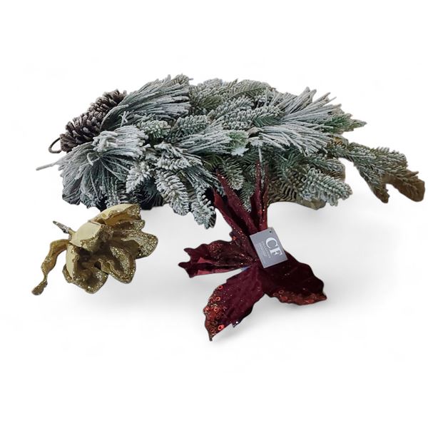 6 Boxes of Poinsettia Heads, Frosted Leaves, and More (Christmas Forever - Various Models)