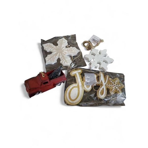 2 Shelves of Misc Snowflake Ornaments (Christmas Forever - Various Models)