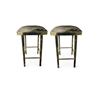 Image 1 : Pair of 2 Bohemian Barstools H78" x 41" x 41"  - Gold - RV: $1199