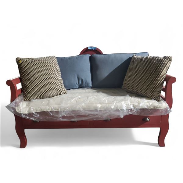 Wooden Daybed with Storage Drawers - Approx. H39" x W58" x D26"