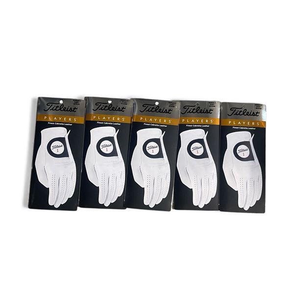NEW -  Fitleist Players Women's Right Medium Pearl Golf Gloves (5pcs)
