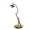 Image 2 : Group of 2 Set Table Top Lamps - includes Pair of Medieval-Style Metal Lamps & Brass-Colored Glass L