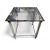 Image 2 : Homelegance Lyrica Clear Glass Square End Table with Acrylic Legs - RV: $799 CAD - H24" x 24" x 24" 