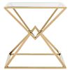 Image 2 : Fiorella End Table Stainless Steel Gold Brass Plated - R.V. $450, 60" x 60" x 60" (ET-1131D)