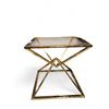 Image 3 : Fiorella End Table Stainless Steel Gold Brass Plated - R.V. $450, 60" x 60" x 60" (ET-1131D)