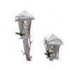 Image 2 : Set of 2 Christmas Painted Lantern Stands - 58" & 46" High