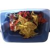 Image 2 : Group of 7 Totes full of Christmas Decor - includes Floating Candles/ Poinsettia Tree Ornaments/Misc
