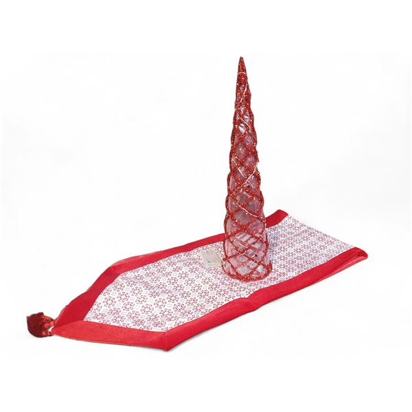 NEW Group of 2 Boxes of Christmas Red & White Runners (16" x 72" - approx. 32 pcs per Box) & 1 Box o