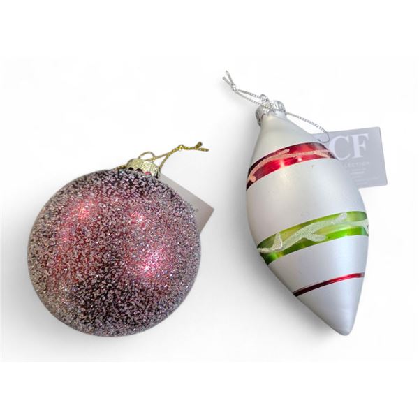 NEW Christmas Deco - includes 6 Boxes of Assorted Ornaments Glass Balls (x3 Boxes of 3" Chocolate w/