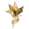 Image 2 : NEW Christmas Decorative Poinsettia Gold Stems (7 Boxes of 24 pcs)