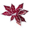 Image 4 : NEW Christmas Poinsettia Flowers Deco - includes approx. 72 pcs of Green Glitter Poinsettia 5" Trims