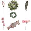 Image 1 : NEW CHristmas Assorted Pink Deco - includes 2 Standing 18" Pink Dolls/Fabrics Fur 31" Candies & Gift
