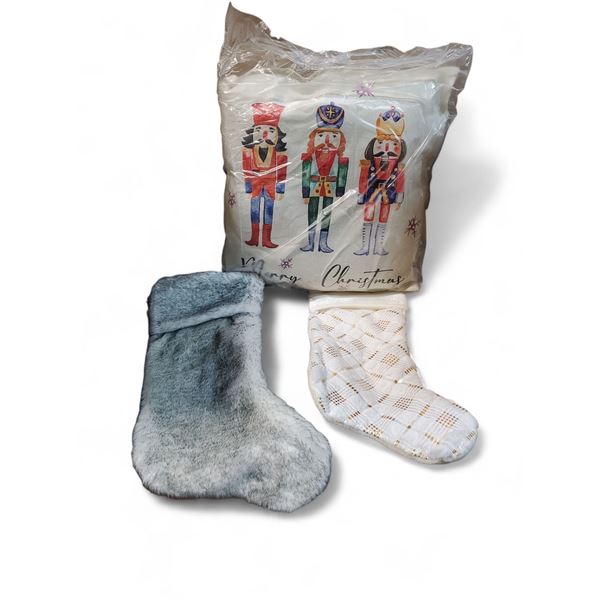 NEW Christmas 20" Assorted Socking & Pair of Decorative Cushions - approx. 24 pcs