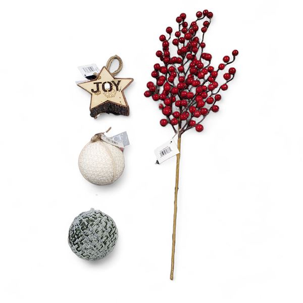 NEW Christmas Deco Tree Ornaments - includes 2 boxes of Foam Fabric 3" Cream Feather Balls/Artificia