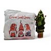 Image 1 : NEW Christmas Deco & Cushions - includes 12 16"x16" "Gnome Sweet Gnome" Cushions, & 4 Fabric Decorat