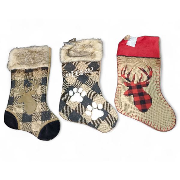 NEW Christmas Assorted Decorative 20" Socking - includes 7 Boxes of approx. 12 pcs each