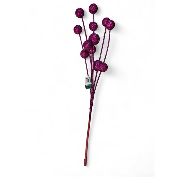 NEW Christmas Deco Gliter Ball 16" Spray Fuschia - Includes 2 Boxes of 288 pcs each