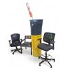 Image 1 : Group of 3 Misc. Chairs & 5 Trash Cans