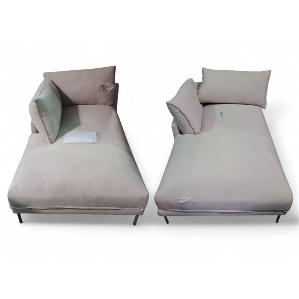 Pair of Moe's Home Collection Jamara Light Grey (UB-1016-29-L-B) - Incomplete, left side only, Damag