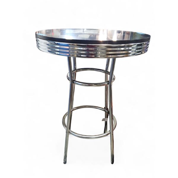 Retro Round Style Bar Table - H41" x Dia. 30" - As Is