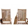 Image 2 : 3 Pcs Slatted Wooden Folding Patio Armchairs