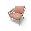 Image 2 : Pair of Rattan Accent Chairs with Pink Cushions