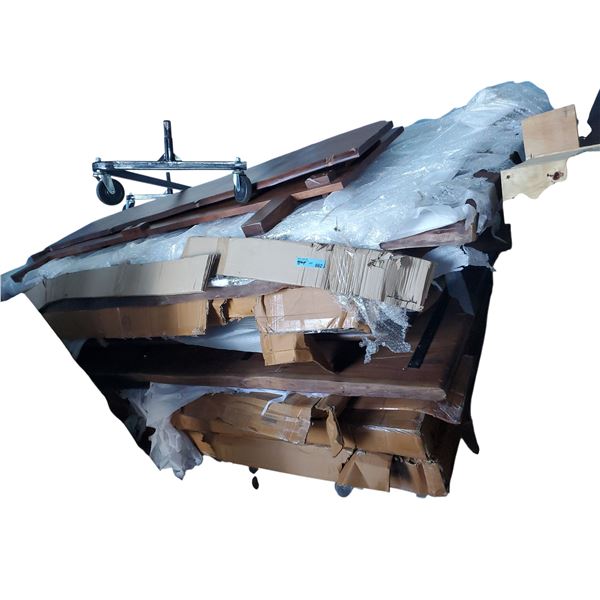 Large Assorted Furniture Compoments Includes Headbaord, Tabletop, and More