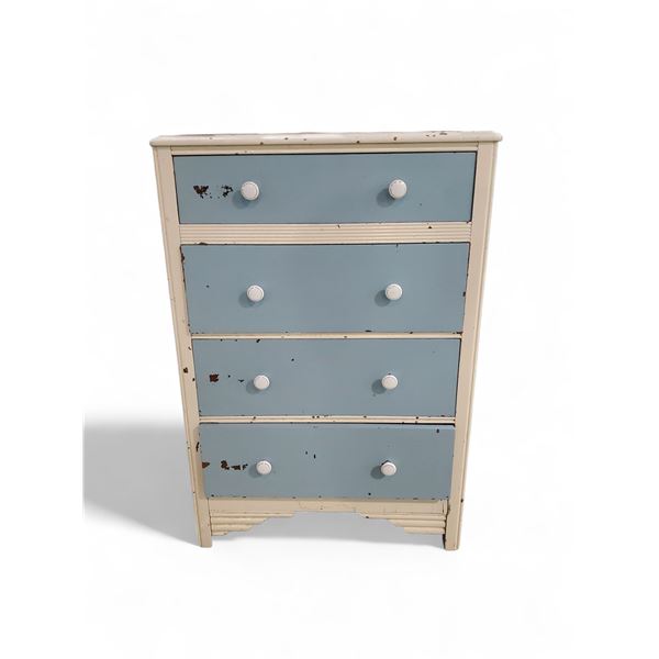 Wooden 4 Dresser with 4 Drawers - H43" x W29" x D18" - As Is