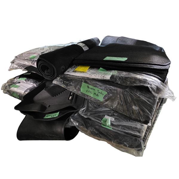 Shelf Lot of Assorted sizes Car Floor Mats - includes Toyota Corolla/Toyota Tundra/Volvo/Outlander &